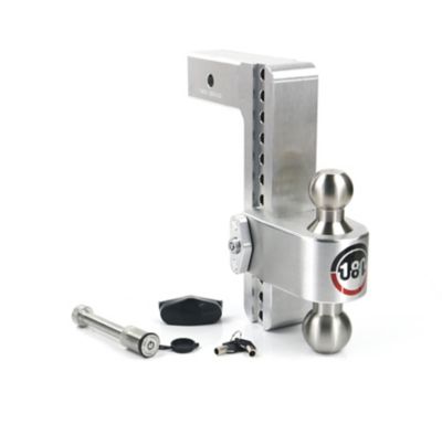 Image showing  2-1/2 in. Receiver 180 Hitch with Stainless Steel Combo Ball, 10 in. Drop with Hitch Pin, 18,500 lb. Capacity