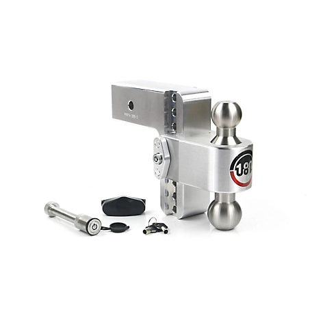 Weigh Safe 180 Hitch - Drop Hitch w/SS Combo Ball - 6 in. Drop for 3 in. Shank w/Hitch Pin