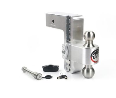 Image showing  180 Hitch - Drop Hitch w/SS Combo Ball - 8 in. Drop for 3 in. Shank w/Hitch Pin