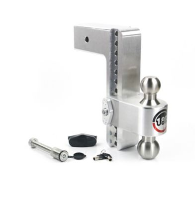 Weigh Safe 3 in. Receiver Hitch with Stainless Steel Turnover Ball, 10 in. Drop, 21,000 lb. GTW Capacity, Keyed Alike