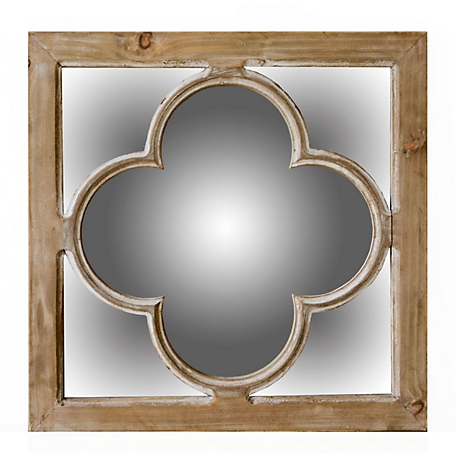 Slice of Akron Antiqued Natural Finish Mirror