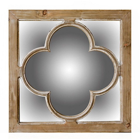 Slice of Akron Antiqued Natural Finish Mirror