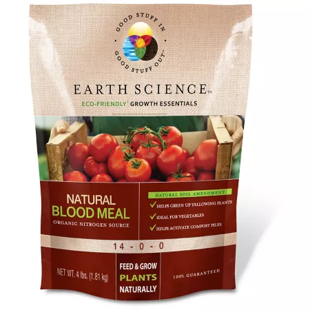 Earth Science 4 lb 400 sq ft Natural Blood Meal Plant Fertilizer Plant Food