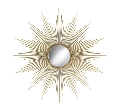 Slice of Akron Petite Gold Burst Round Wall Mirror, 32 in. x 32 in.
