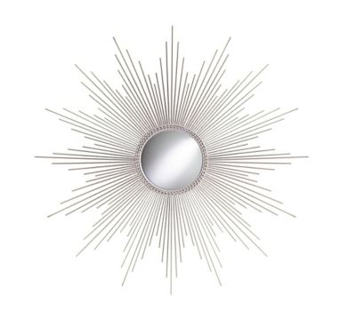 Slice of Akron Petite Silver Burst Round Wall Mirror, 32 in. x 32 in.