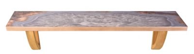Slice of Akron 36 in. Gray Agate Wooden Wall Shelf