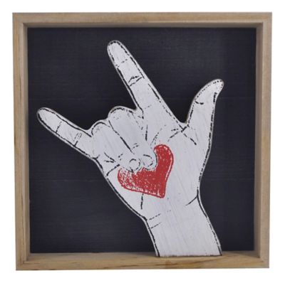 Love Finger Sign, 9.5 in. x 9.5 in.