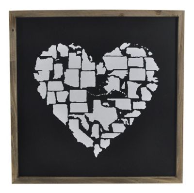 Slice of Akron Framed USA States Wall Decor, 15.75 in. x 15.75 in.