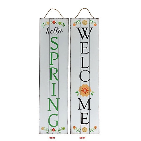 Slice of Akron Welcome Spring Reversible Porch Sign