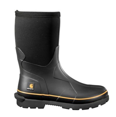 Image showing 2 th Carhartt Men's 10 in. Waterproof Rubber Boots, 5mm Shaft, Black