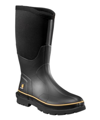 Carhartt Men's 15 in. Waterproof Rubber Boots, 5mm Shaft, Black, CMV1151