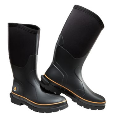 Image showing 6 th Carhartt Men's 15 in. Waterproof Rubber Boots, 5mm Shaft, Black