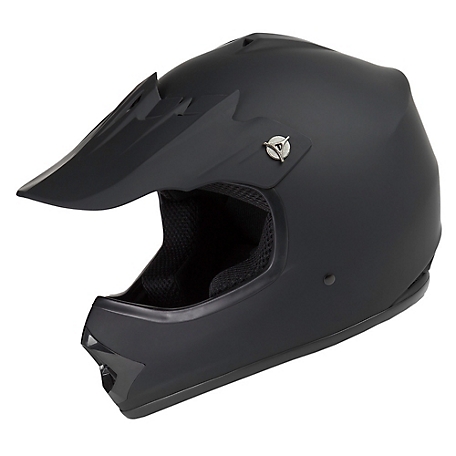 Raider Youth GX3 MX Off Road Helmet, Medium, Matte Black