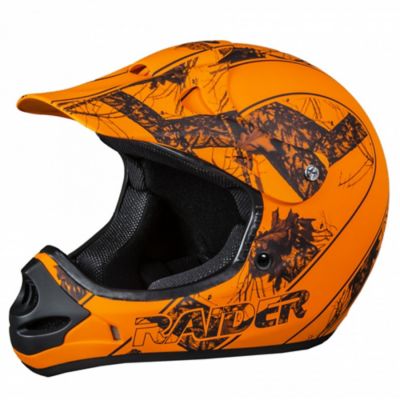 Raider Ambush MX Helmet, Small, Mossy Oak Blaze Orange