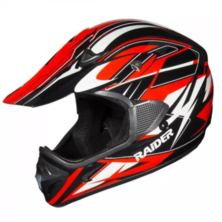 Raider RX1 MX Adult Full Face Helmet Small Red/Black Powersport Helmets