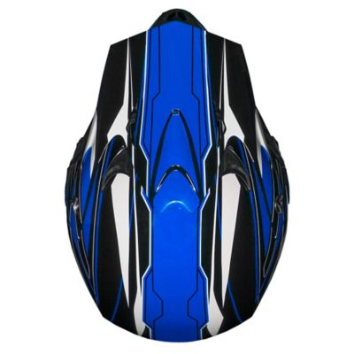 Image showing  RX1 MX Full-Face Adult Helmet, Small, Blue/Black