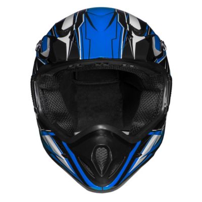 Image showing  RX1 MX Full-Face Adult Helmet, Large, Blue/Black