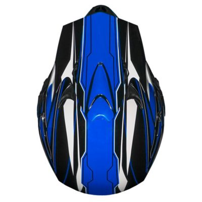 Image showing  RX1 MX Full-Face Adult Helmet, Large, Blue/Black