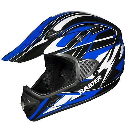 Raider RX1 Adult MX Helmet, Extra Large, Blue/Black