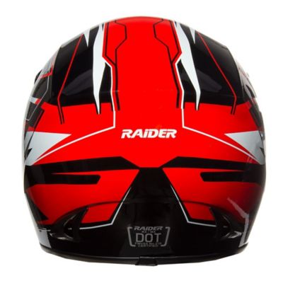Image showing  GX3 MX Full-Face Youth Off Road Helmet, Large, Red/Black