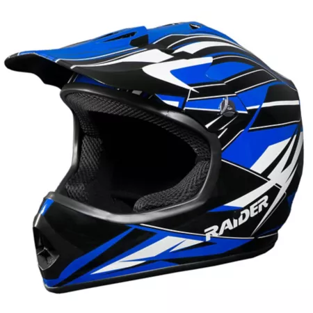 Raider GX3 MX Youth Off-Road Full Face Helmet Small Blue/Black Powersport Helmets