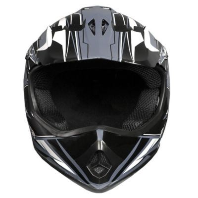Image showing  GX3 MX Full-Face Youth Off Road Helmet, Medium, Black/Silver