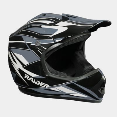 Image showing  GX3 MX Full-Face Youth Off Road Helmet, Medium, Black/Silver