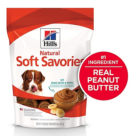 Hill's Science Diet Natural Soft Savories Peanut Butter and Banana Dog Treats, 8 oz.