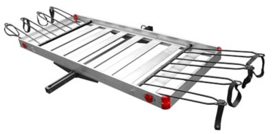 Tow Tuff 500 lb. Capacity Aluminum Cargo Carrier with Bike Rack TTF-2762ACBR