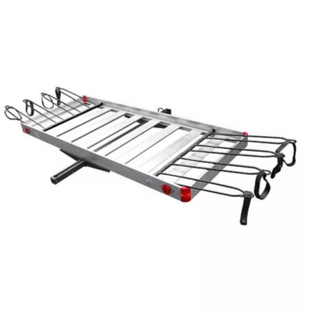 Tow Tuff 500 lb Aluminum Cargo Rack with Bike Rack Hitch Cargo Carriers