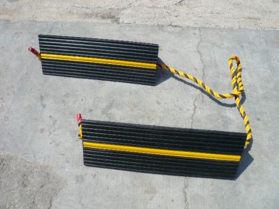 Image showing  18 in. x 6 in. x 5.5 in. Aircraft Rubber Wheel Chock, 2-Pack