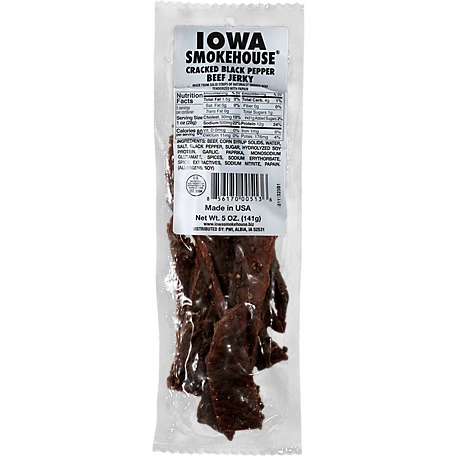 Iowa Smokehouse Cracked Black Pepper Beef Jerky, 5 oz.