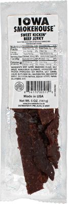 Iowa Smokehouse Sweet Kickin' Beef Jerky, 5 oz.