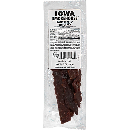 Iowa Smokehouse Sweet Kickin' Beef Jerky, 5 oz.