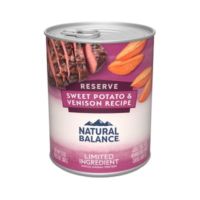 Natural Balance Limited Ingredient Reserve Wet Dog Food, Sweet Potato & Venison Recipe, 13 oz.