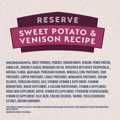 Image showing 4 th Natural Balance Limited Ingredient Reserve Wet Dog Food, Sweet Potato & Venison Recipe, 13 oz.