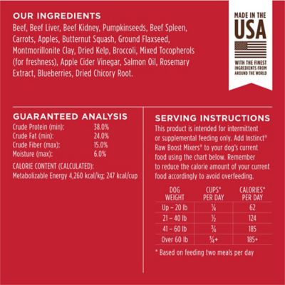 Image showing 6 th Instinct Raw Boost Mixers Beef Freeze-Dried Raw Dog Food Topper, 14 oz.