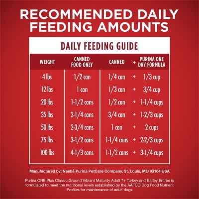 Image showing 5 th Purina ONE +Plus Classic Ground Vibrant Maturity Adult 7+ Turkey and Barley Entree Wet Dog Food, 13 oz.