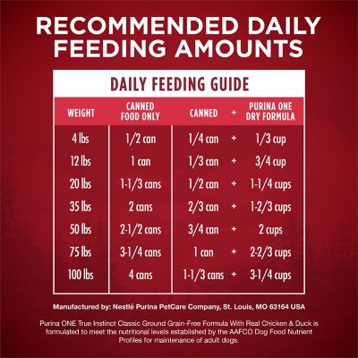 Image showing 5 th Purina ONE True Instinct Classic Ground Grain-Free Chicken and Duck Wet Dog Food, 13 oz.