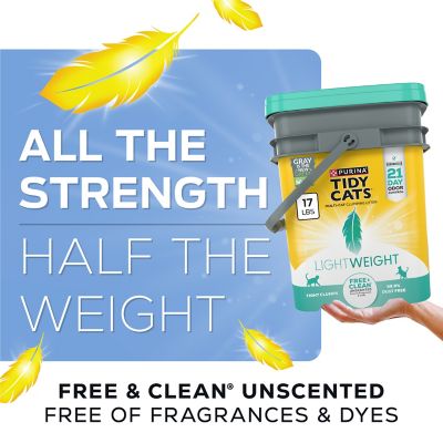 Image showing  Low Dust Clumping Cat Litter Lightweight Free & Clean Unscented Multi Cat Litter