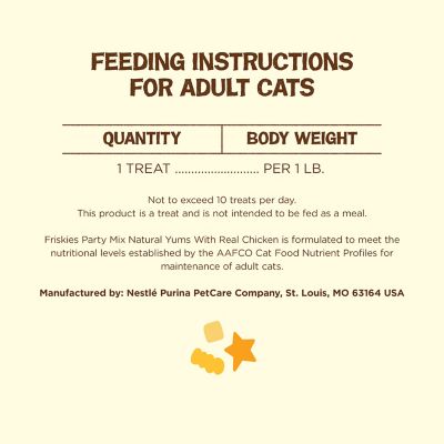 Image showing 6 th Purina Friskies Party Mix Natural Yums With Real Chicken Cat Treats, 2.1 oz.