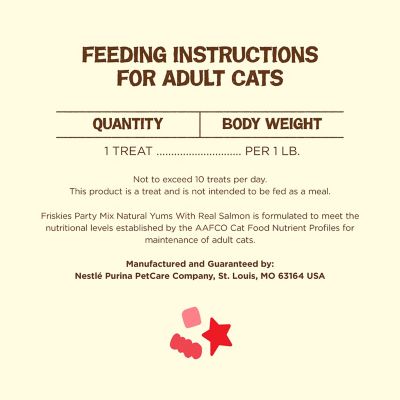 Image showing  Party Mix Natural Yums With Real Salmon Cat Treats, 2.1 oz.