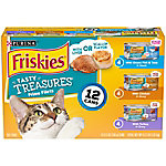 Friskies Tasty Treasures Prime Adult Tuna, Chicken and Turkey in Gravy Wet Cat Food Variety pk., 5.5 oz. Can, Pack of 12 Price pending