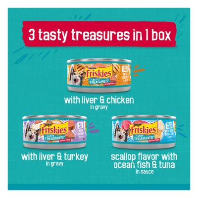 Image showing  Tasty Treasures Prime Adult Tuna, Chicken and Turkey in Gravy Wet Cat Food Variety Pack, 5.5 oz., 12 Cans