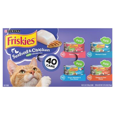 Friskies Purina All Life Stages Poultry Favorites Pate Wet Cat Food Variety pk. 5.5 oz. Pack of 32 at Tractor Supply Co