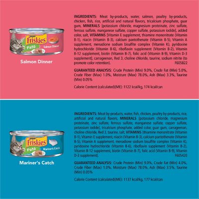 Image showing 5 th Purina Friskies Seafood and Chicken Pate Favorites Wet Cat Food Pate Variety Pack, 5.5 oz., 40 pk.
