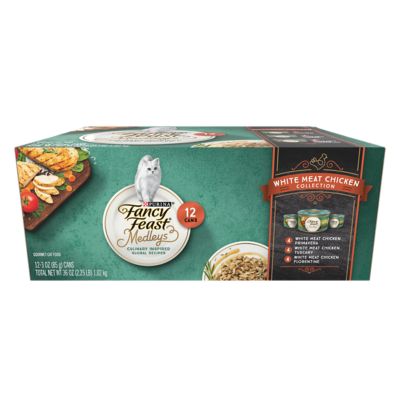 Purina Fancy Feast Wet Cat Food Variety pk., Medleys White Meat Chicken in Sauce, 3 oz., 12 pk.