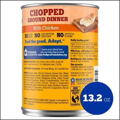 Image showing  Adult Chopped Ground Dinner with Chicken Wet Dog Food, 13.2 oz.