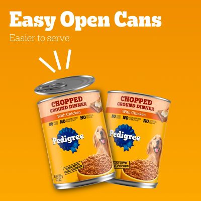 Image showing 8 th Pedigree Adult Chopped Ground Dinner with Chicken Wet Dog Food, 13.2 oz.