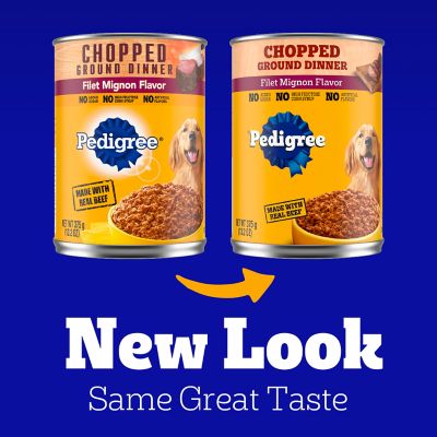 Image showing 9 th Pedigree Adult Chopped Ground Dinner Filet Mignon Flavor Wet Dog Food, 13.2 oz.